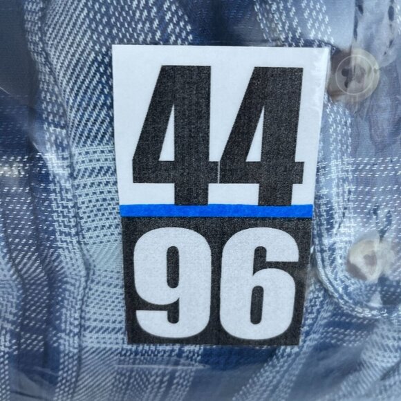 Wrangler Womens Blue Plaid Tunic Top L/EG  3/4 Sleeve Casual Style NWT 4496 - Picture 8 of 9